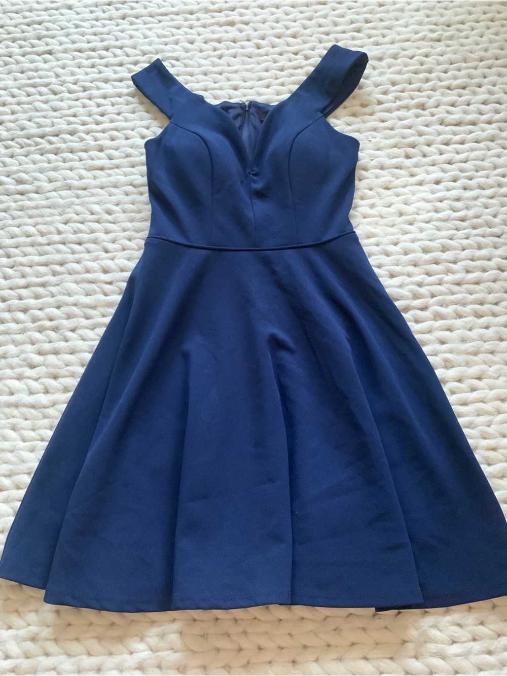Navy Fit & Flare Mini Dress